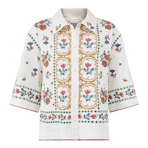 Weekend by Maxmara White Farsa Cross-Stitch Shirt