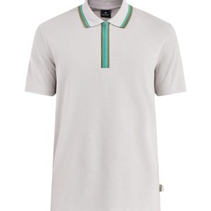 Paul Smith White Zip Polo Shirt for men