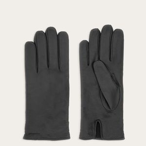 Ferragamo Black Lined Gloves for men