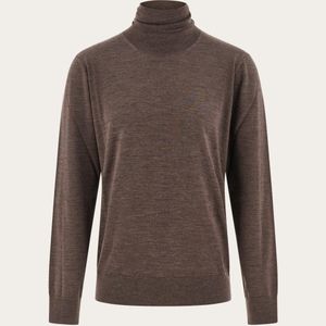 Ferragamo Brown High Neck Pullover for men