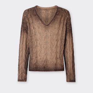 Ferrari Brown Linen And Cashmere Knit for men