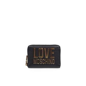 Love Moschino Zwarte Kleine Portemonnee Met Gouden Logo