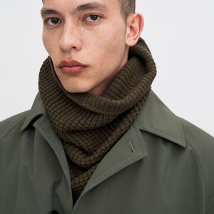 Filippa K Black Structured Wool Snood for men
