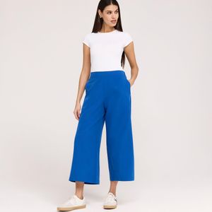 Finery London Blue Simone Wide Leg Trousers