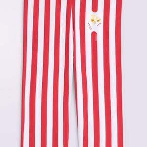 Fiorucci Black Striped Popcorn Print Biker Shorts
