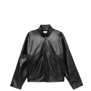 Bottega Veneta Black Leather Jacket for men
