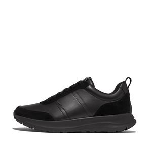 Fitflop Black F-Mode Flow Leather/Suede Trainers for men