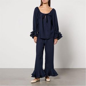 Sleeper Blue Cha Linen Lounge Set