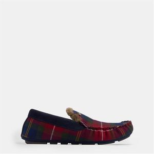 Barbour Red Monty Moccasin Slippers for men