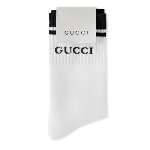 メンズ Gucci グッチ コットン ソックス, ホワイト