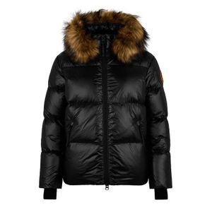 ARCTIC ARMY Blue Faux-Fur Trim Puffer Jacket for men