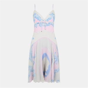 Versace Blue Cocktail Slip Dress