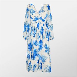 Nobody's Child Blue Floral Anya Midi Dress