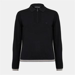 Emporio Armani Black Knitted Top for men