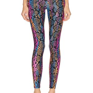 Versace Blue Python Print Legging