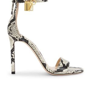 Tom Ford Metallic Printed Python Sandal