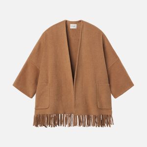 FRAME Brown The Fringe Coat