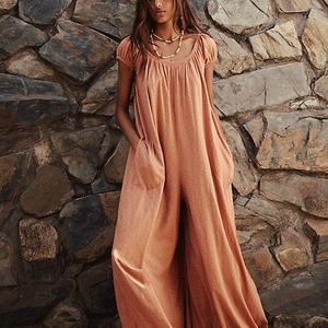 free-est Brown Amory One-Piece Jumpsuit By