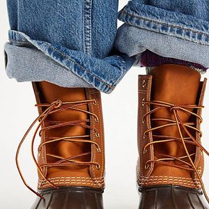 L.L. Bean Grey L. L.Bean 8" Lace-Up Boots Shoe