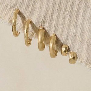 Free People Natural Plated Hoop Earring Set