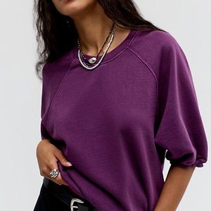 Free People Purple Better On Sweatshirt