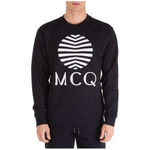 メンズ McQ Alexander McQueen ブラック ロゴ スウェットシャツ