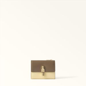 Furla Natural Iride Compact Wallet Muddy Textured Leather