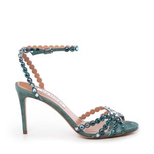 Aquazzura Blue Tequila Crystal Sandals