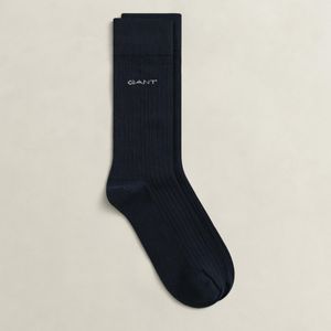 Gant Blue Ribbed Socks Marine for men