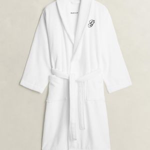 Gant White Home Decor Embroidered Robe