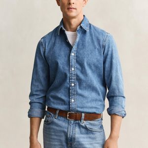 Gant Blue Denim Shirt Semi Worn In for men