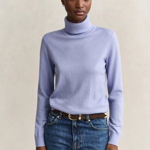 Gant Blue Extra Fine Merino Wool Turtleneck Sweater