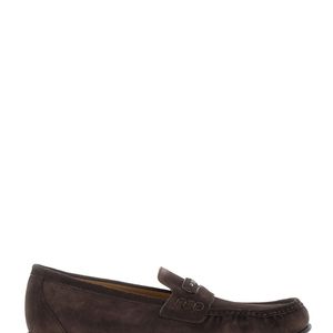Fendi Brown Round Toe Loafers for men