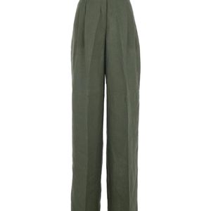 Max Mara Green Trousers Materi Linen