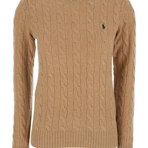 Polo Ralph Lauren Brown 'Julianna' Sweater With Round Neck And Pony Em