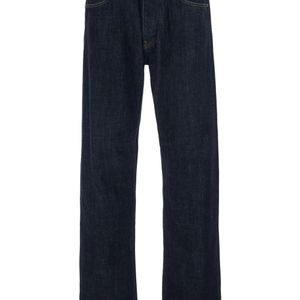 sunflower Blue Dark Five-Pocket Jeans With Logo Patch On The Back for men
