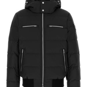 Moose Knuckles Black Polyester Cloud Bomber Down Jacket for men