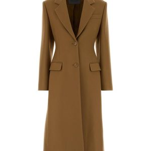 Balenciaga Natural Biscuit Wool Blend Coat