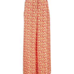 Versace Orange Holiday Wide Leg Trouser