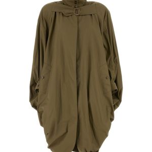 Chloé Olive Green Poplin Overcoat