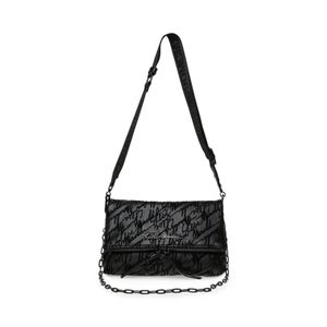 Steve Madden Black Rectangle Shape Cross Body Bag With Chain