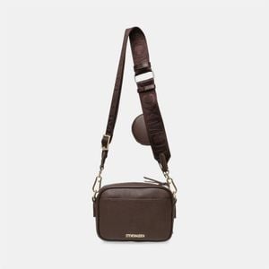 Steve Madden Brown Blillite Cross Body Bag With Metal Logo
