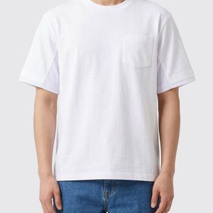 Sacai White Cotton Basic T-Shirt for men