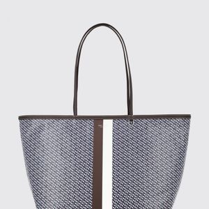 Tory Burch Grey Racer Tote Bag