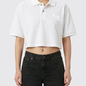 Balenciaga White Cotton Polo Shirt With Logo