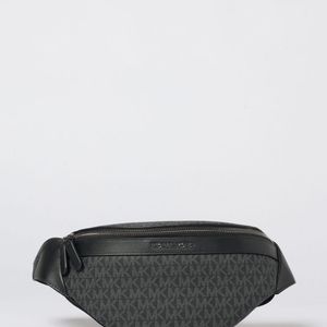 Michael Kors Grey Hudson Coated Cotton Belt Bag With Mk Monogram Print for men