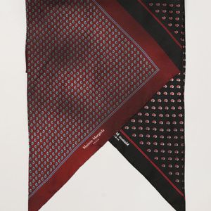 Maison Margiela Purple Pure Silk Scarf With Paisley And Abstract Print for men