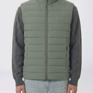 Moorer Green Calaf-S3 Padded And Quilted Nylon Vest for men