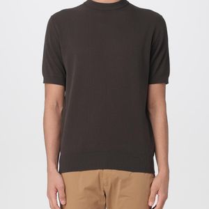 Kangra Black Cotton And Silk Crew Neck Knitwear for men