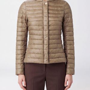 Herno Brown Elena Slim Fit Cropped Down Jacket